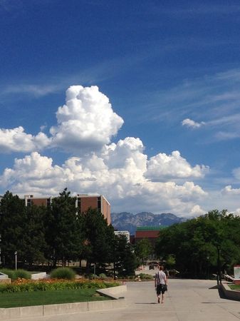 Campus on a scorching day.