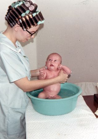 Yes, I can’t believe what Mom has in her hair.